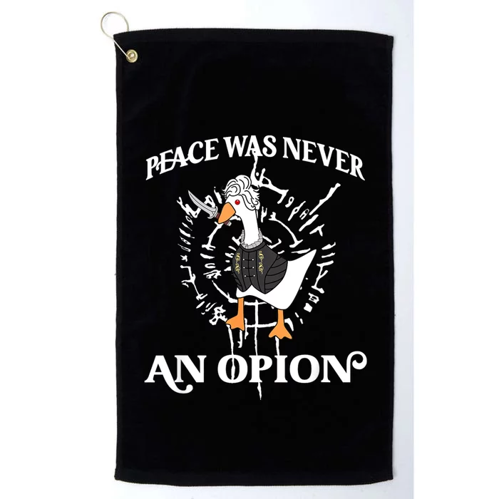 Goose Astarion Peace Was An Never Option Platinum Collection Golf Towel