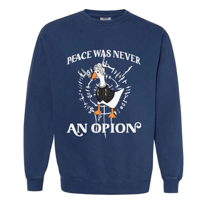 Goose Astarion Peace was an Never Option Garment-Dyed Sweatshirt