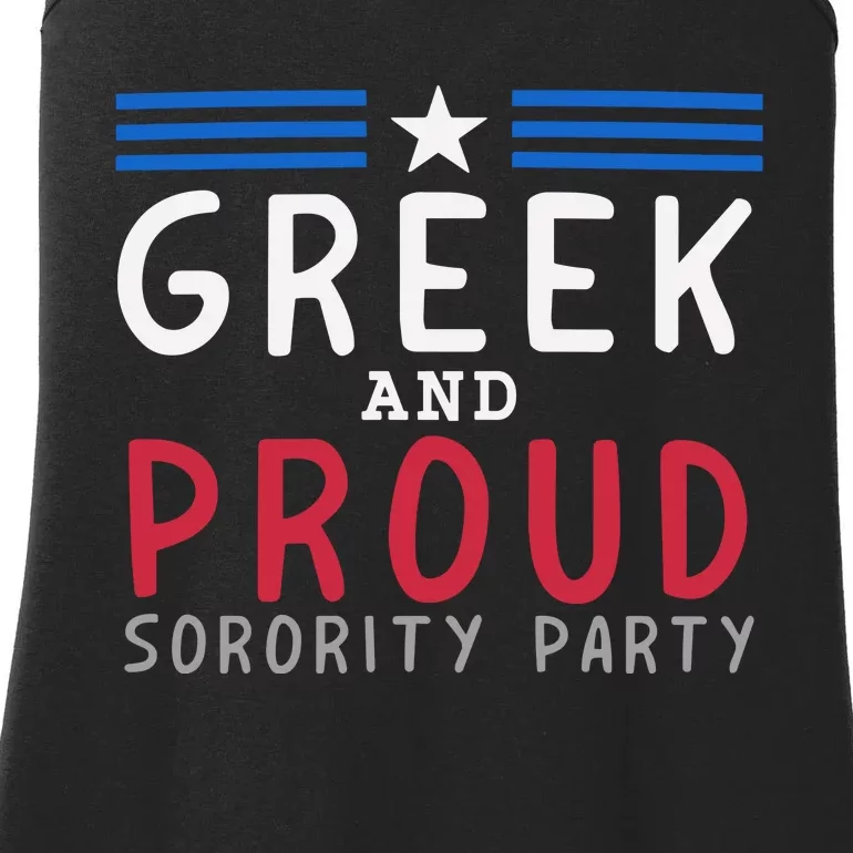 Greek And Proud Women Sorority Party Pro Kamala Harris Ladies Essential Tank