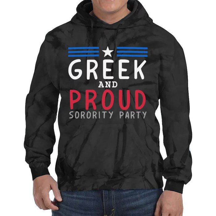 Greek And Proud Women Sorority Party Pro Kamala Harris Tie Dye Hoodie