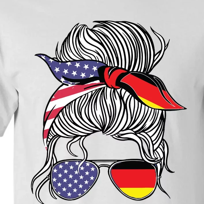 German American Patriot Grown Proud Girl Flag Tall T-Shirt