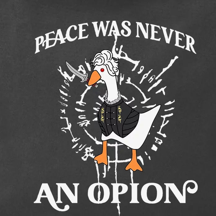 Goose Astarion Peace Was An Never Option Zip Tote Bag