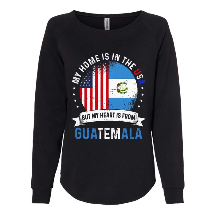 Guatemalan American Patriot Heart is from Guatemala Flag Womens California Wash Sweatshirt