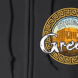 Greece Athens Parthenon Acropolis Full Zip Hoodie