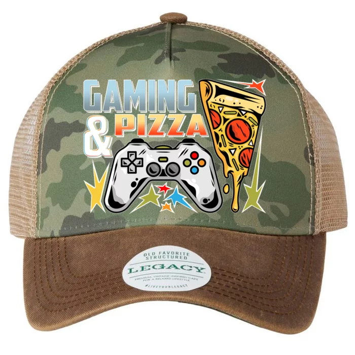 Gaming And Pizza Lover Fan Legacy Tie Dye Trucker Hat