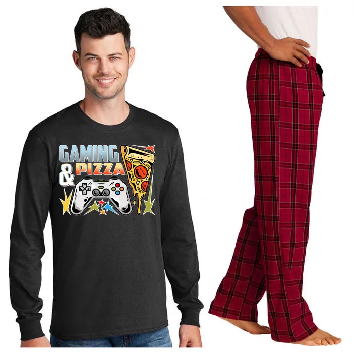 Gaming And Pizza Lover Fan Long Sleeve Pajama Set