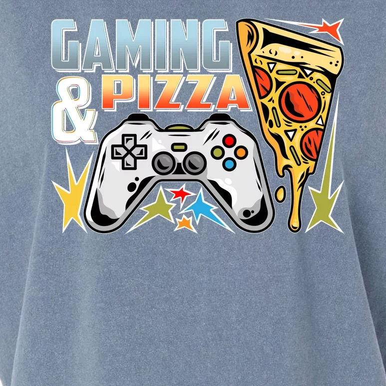 Gaming And Pizza Lover Fan Garment-Dyed Women's Muscle Tee