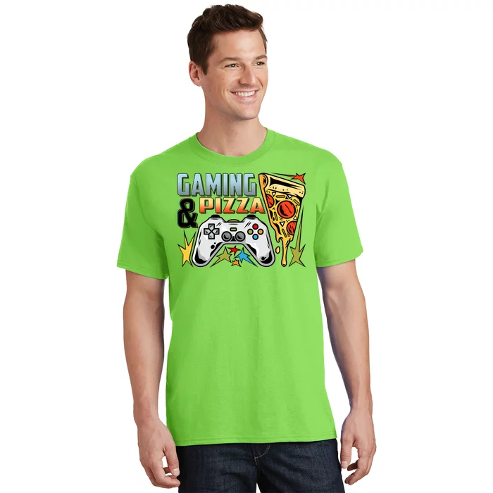 Gaming And Pizza Lover Fan T-Shirt