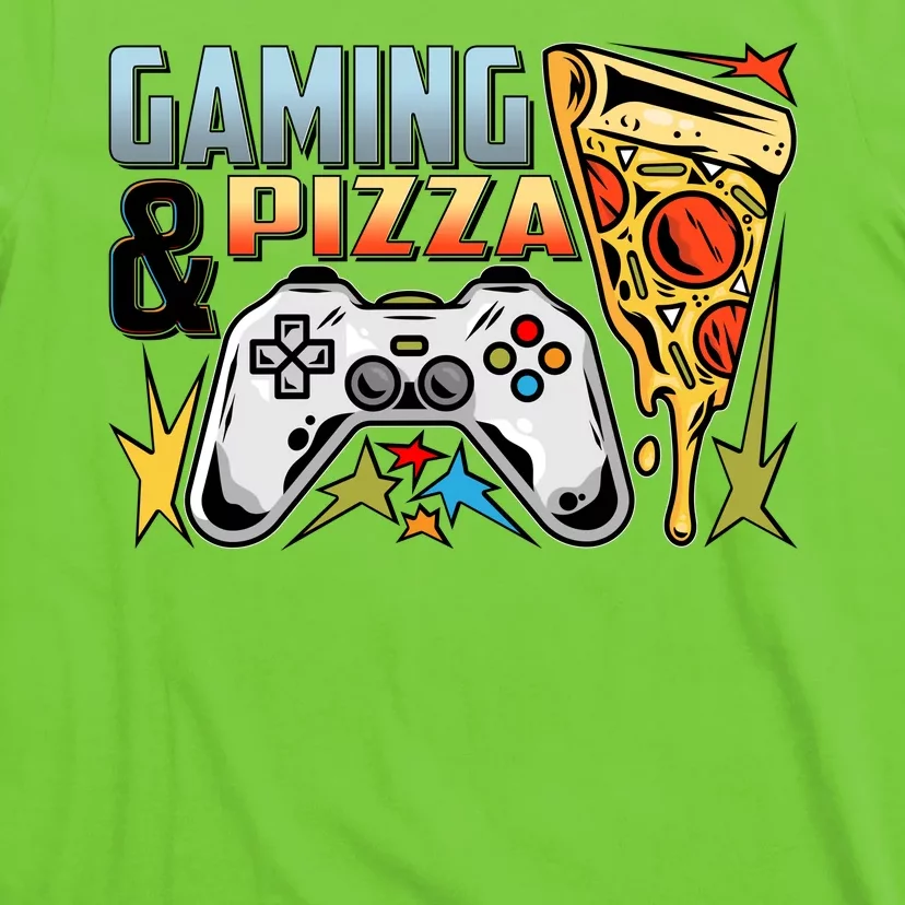 Gaming And Pizza Lover Fan T-Shirt