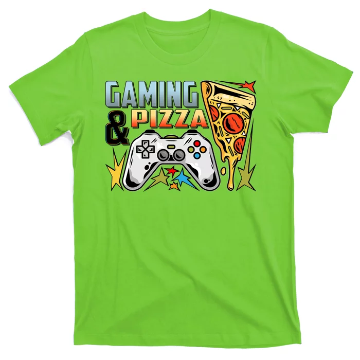 Gaming And Pizza Lover Fan T-Shirt