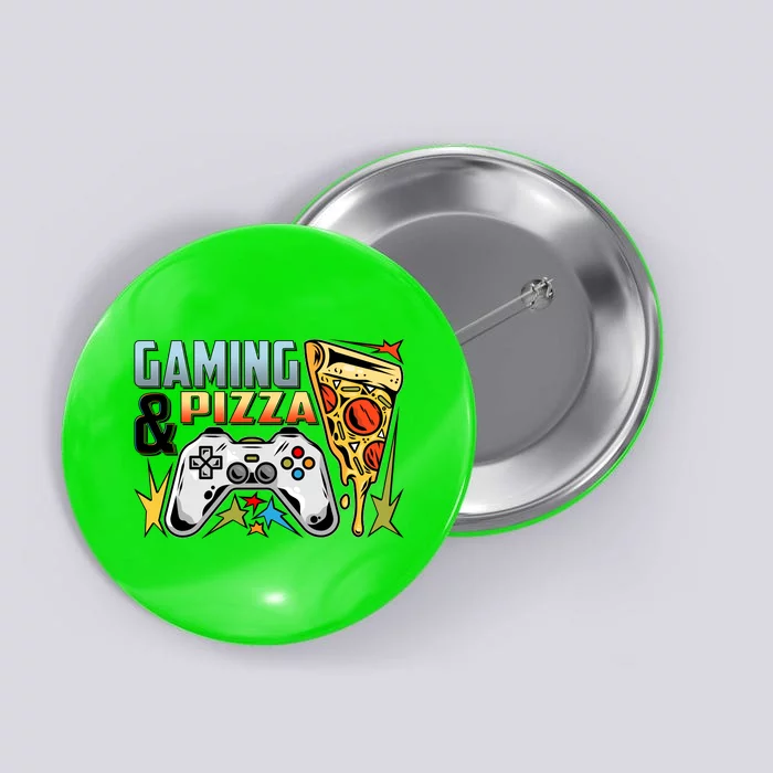 Gaming And Pizza Lover Fan Button