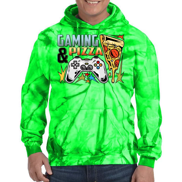 Gaming And Pizza Lover Fan Tie Dye Hoodie