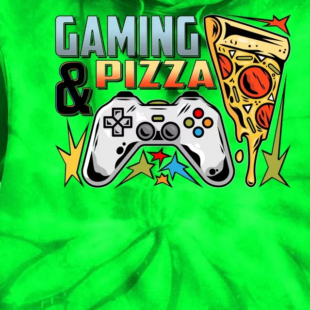 Gaming And Pizza Lover Fan Tie Dye Hoodie