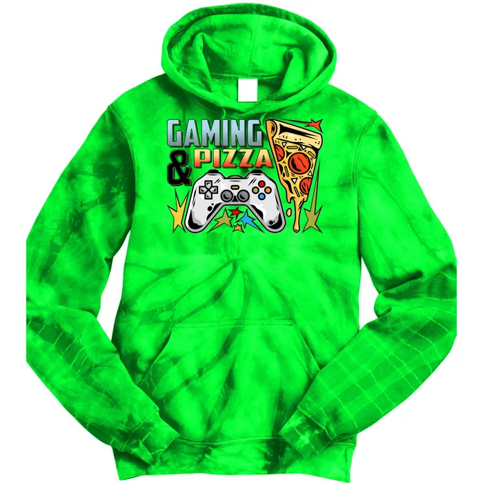 Gaming And Pizza Lover Fan Tie Dye Hoodie