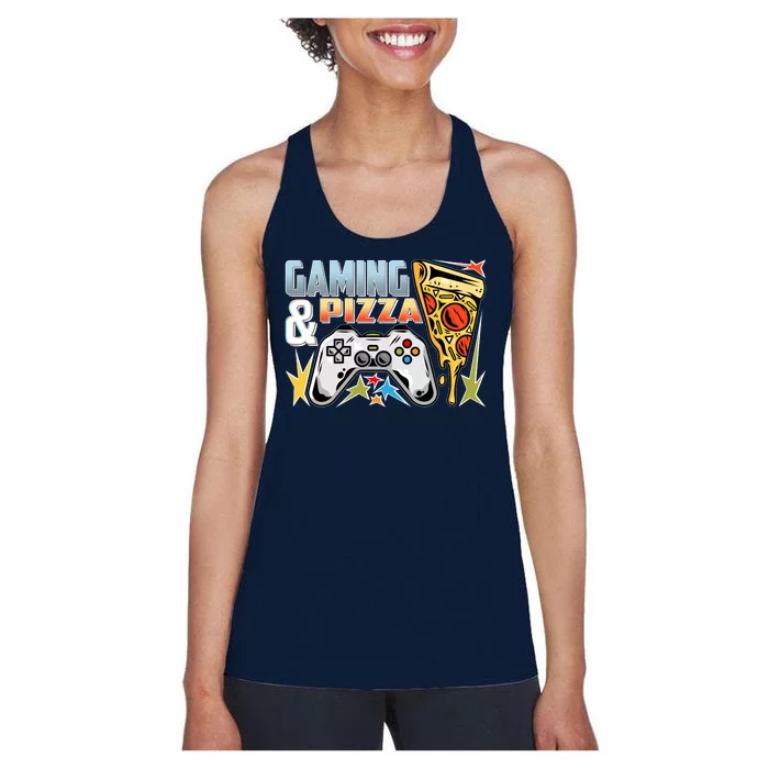 Gaming And Pizza Lover Fan Women's Racerback Tank