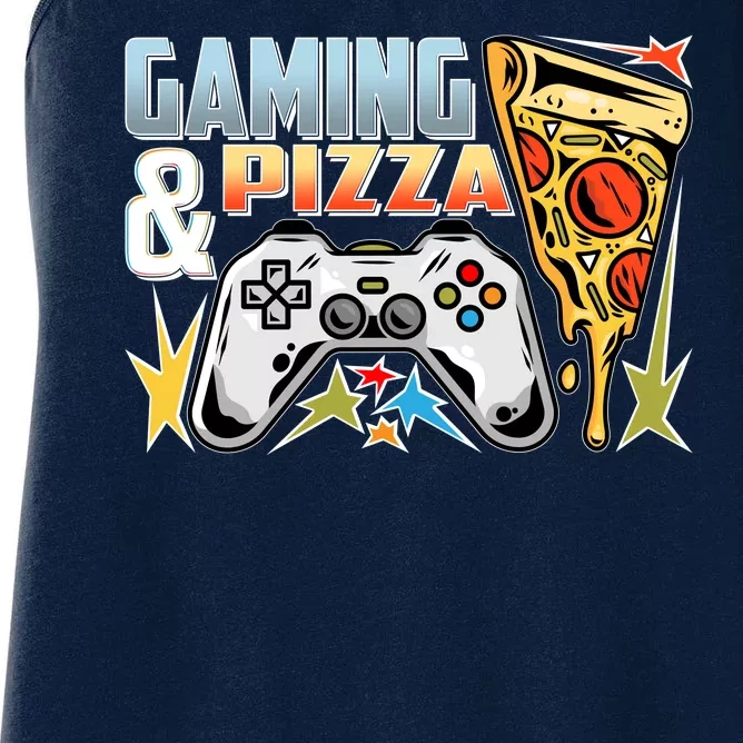 Gaming And Pizza Lover Fan Women's Racerback Tank