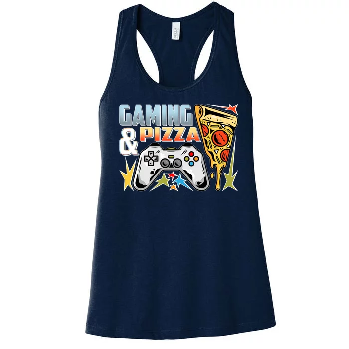 Gaming And Pizza Lover Fan Women's Racerback Tank