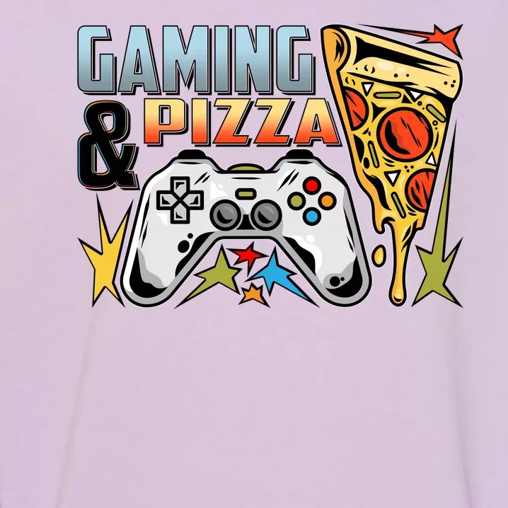 Gaming And Pizza Lover Fan Garment-Dyed Sweatshirt