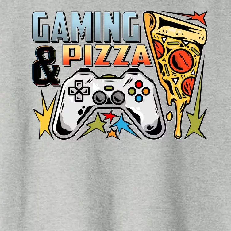 Gaming And Pizza Lover Fan Women's Crop Top Tee