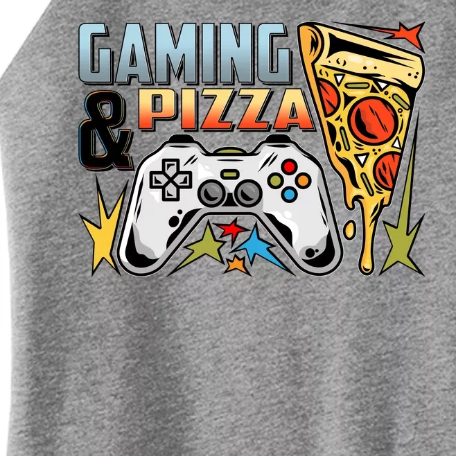 Gaming And Pizza Lover Fan Women’s Perfect Tri Rocker Tank