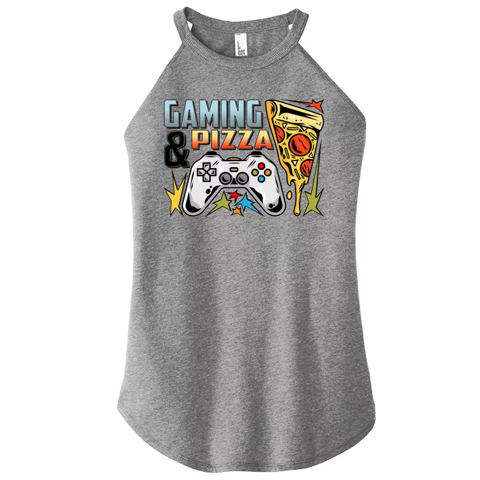 Gaming And Pizza Lover Fan Women’s Perfect Tri Rocker Tank