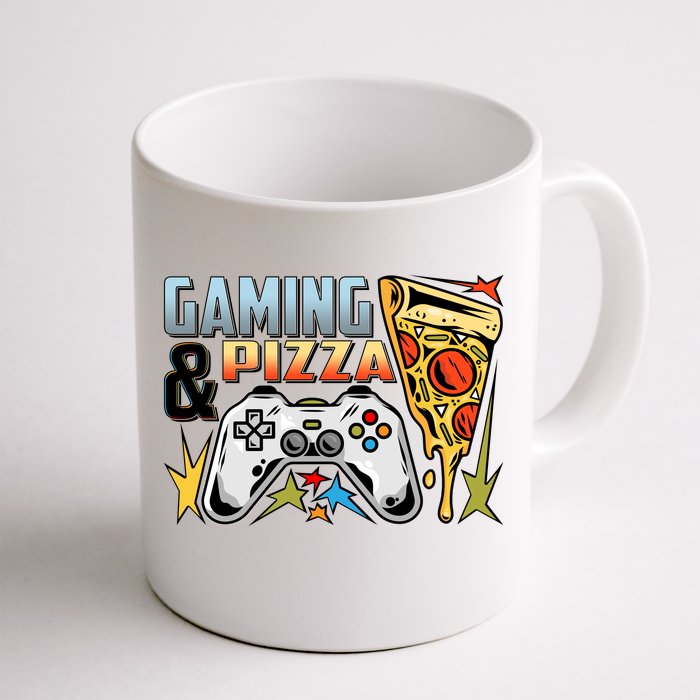 Gaming And Pizza Lover Fan Front & Back Coffee Mug