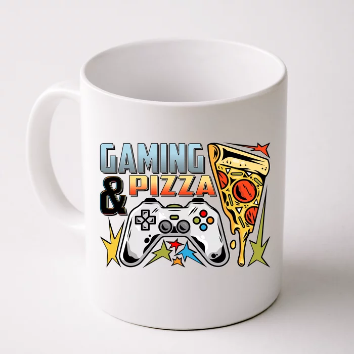 Gaming And Pizza Lover Fan Front & Back Coffee Mug