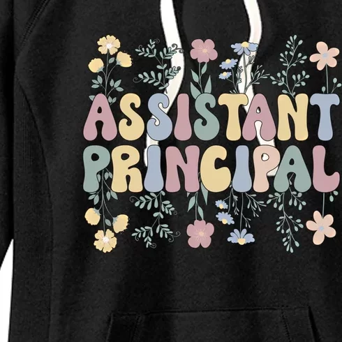 Groovy Assistant Principal Flowers Assistant Principals Gift Women's Fleece Hoodie