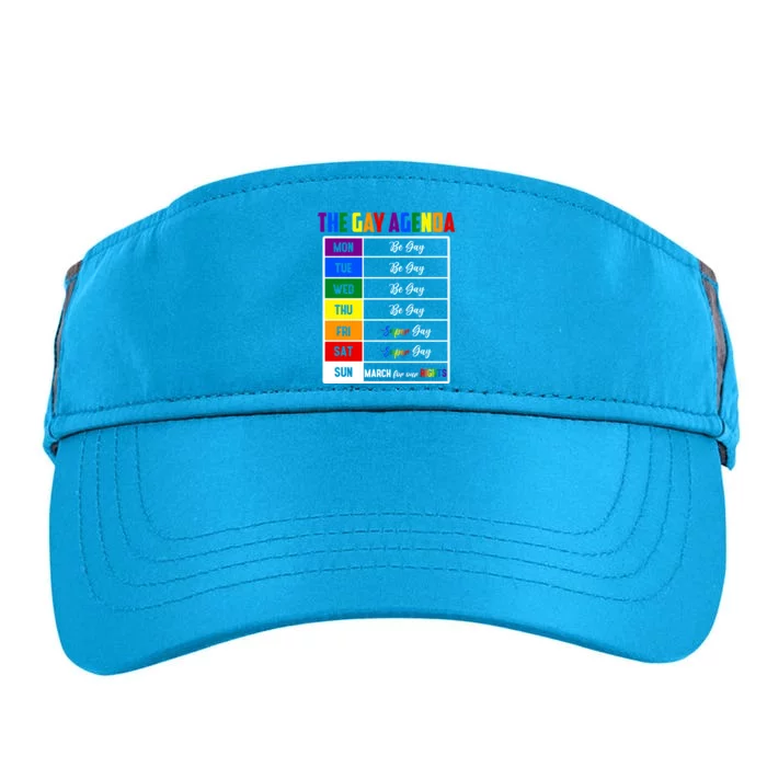 Gay Agenda Pride Flag Lgbtq Funny Gay Lesbian Lgbt Support Gift Adult Drive Performance Visor