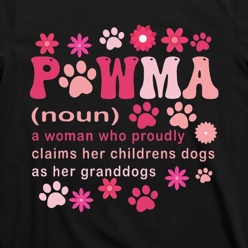 Groovy Art Pawma Noun Definition Mama Grandma Dog Lovers T-Shirt