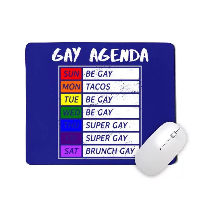 Gay Agenda Pride Month Gay Pride Flag Lgbt Community Gift Mousepad