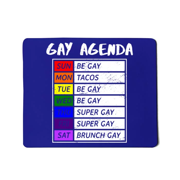 Gay Agenda Pride Month Gay Pride Flag Lgbt Community Gift Mousepad