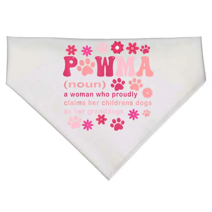 Groovy Art Pawma Noun Definition Mama Grandma Dog Lovers USA-Made Doggie Bandana