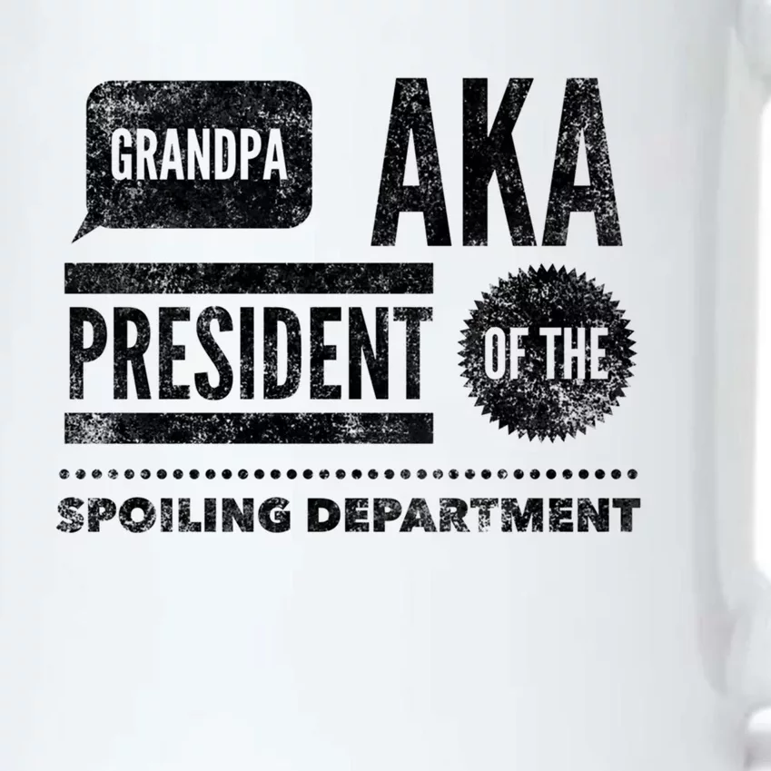 Grandpa Aka President Of The Spoiling Departt Cool Gift Funny Gift Black Color Changing Mug