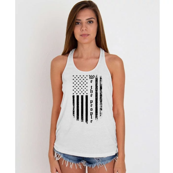 Grunge American Pride Women's Knotted Racerback Tank