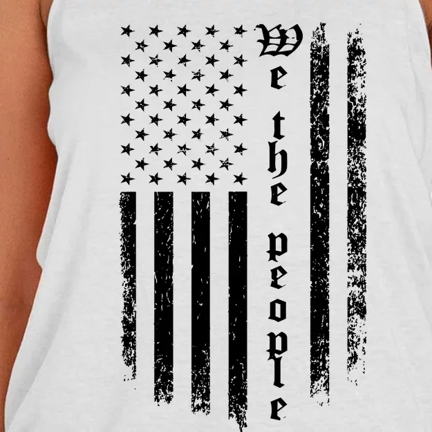 Grunge American Pride Women's Knotted Racerback Tank