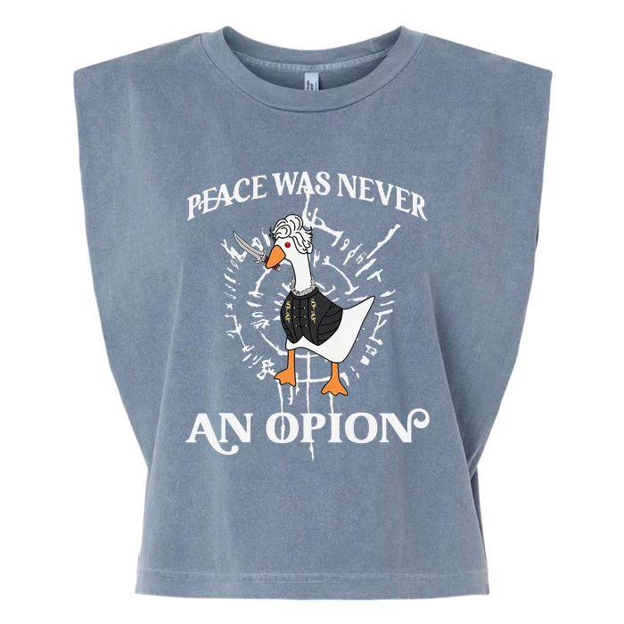 Goose Astarion Peace Was An Never Option Garment-Dyed Women's Muscle Tee