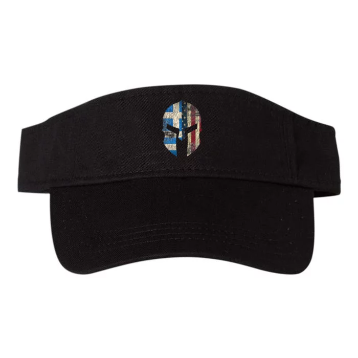 Greek American Pride Greece Spartan Helmet Valucap Bio-Washed Visor