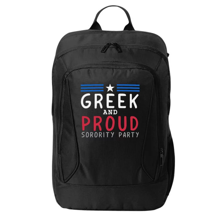 Greek And Proud Women Sorority Party Pro Kamala Harris City Backpack