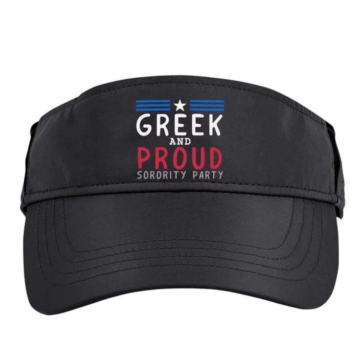 Greek And Proud Women Sorority Party Pro Kamala Harris Adult Drive Performance Visor