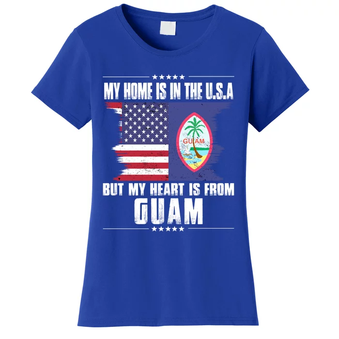 Guaian American Patriot Grown Proud Home Heart Usa Flag Gift Women's T-Shirt