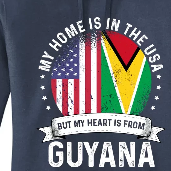 Guayanese American Patriot Grown Proud Home Usa Flags Cool Gift Women's Pullover Hoodie