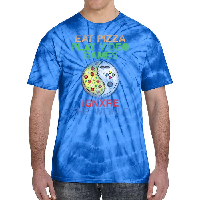 Gaming And Pizza Funny Quotes Theme Design For Video Gamer Gift Tie-Dye T-Shirt