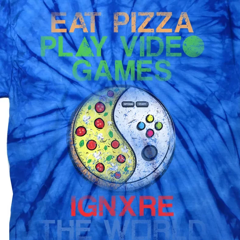 Gaming And Pizza Funny Quotes Theme Design For Video Gamer Gift Tie-Dye T-Shirt