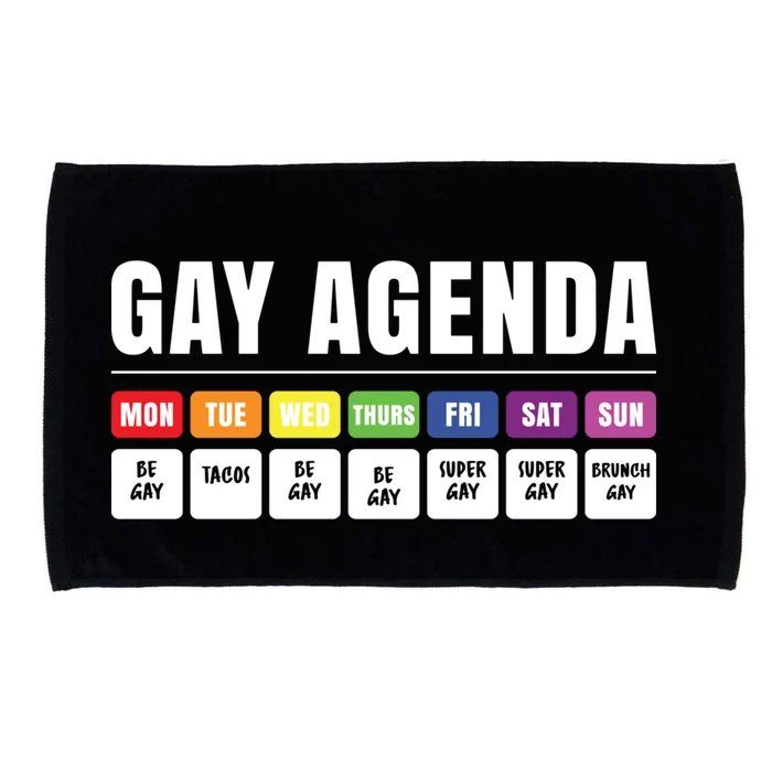 Gay Agenda Queer Gay Lesbian Gay Pride Csd Meaningful Gift Microfiber Hand Towel