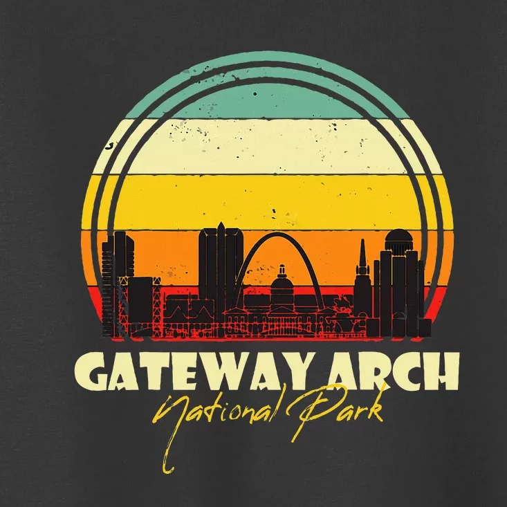 Gateway Arch Retro St Louis National Park Missouri Souvenir Toddler T-Shirt