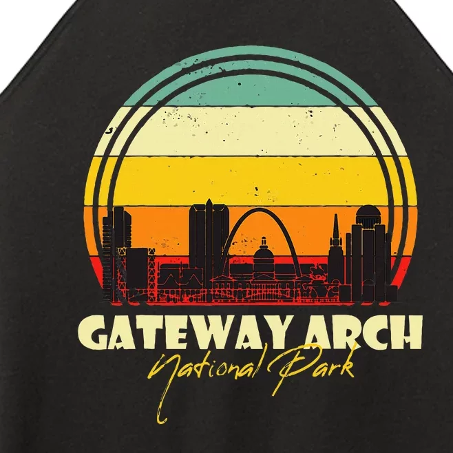 Gateway Arch Retro St Louis National Park Missouri Souvenir Women’s Perfect Tri Rocker Tank