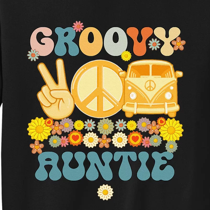 Groovy Auntie Retro Matching Family Baby Shower Mother's Day Sweatshirt