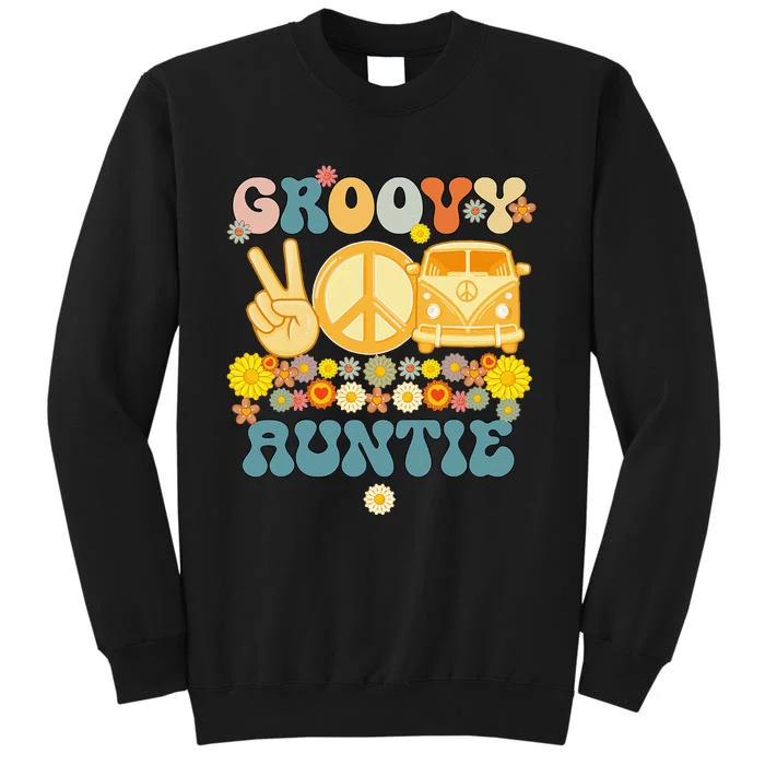 Groovy Auntie Retro Matching Family Baby Shower Mother's Day Sweatshirt