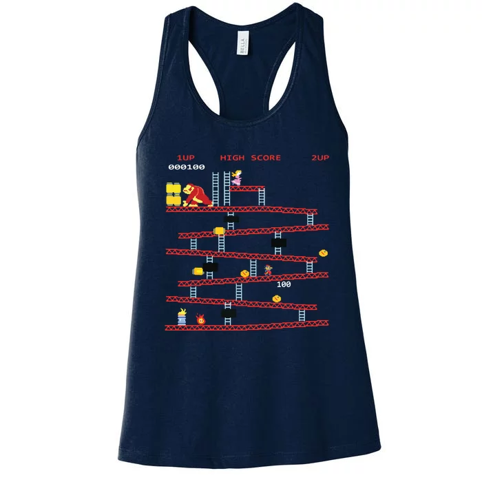 Gaming Arcade Retro Video Game Console Vintage Gamer Gifts Women's Racerback Tank